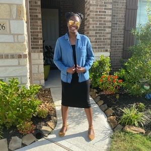 Long sleeve jean shirt